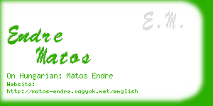 endre matos business card